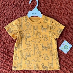 NWT Little Me 18M yellow jungle shirt